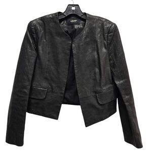 Rachel Comey Black Textured Leather Blazer | Size 4 | Made in New York